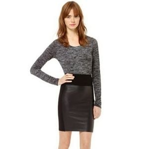 Aritzia Wilfred Free "Milla" Faux Leather Skirt
